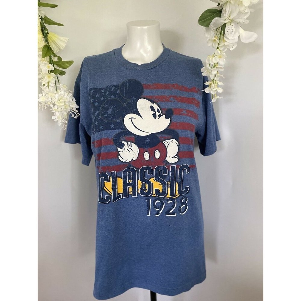 Disney Store American Classic 1928 Flag Mickey Mouse Retro Style‎ Size Medium
